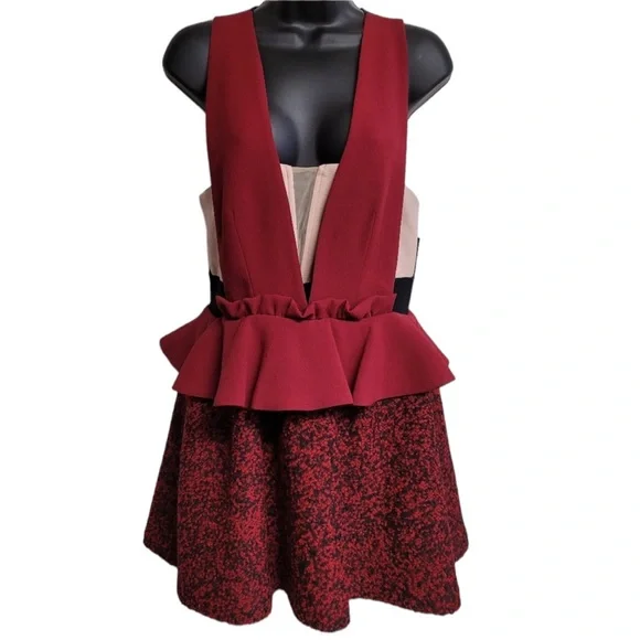 Three Floor Red Bad Girl Cocktail Dress Size 10 - Picture 4 of 13